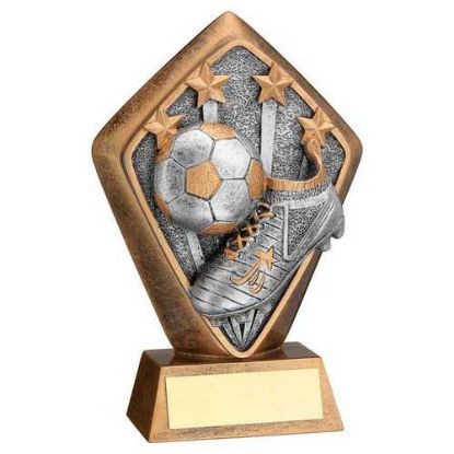 BRZ/GOLD DIAMOND HOLDER WITH FOOTBALL DISC AND PLATE