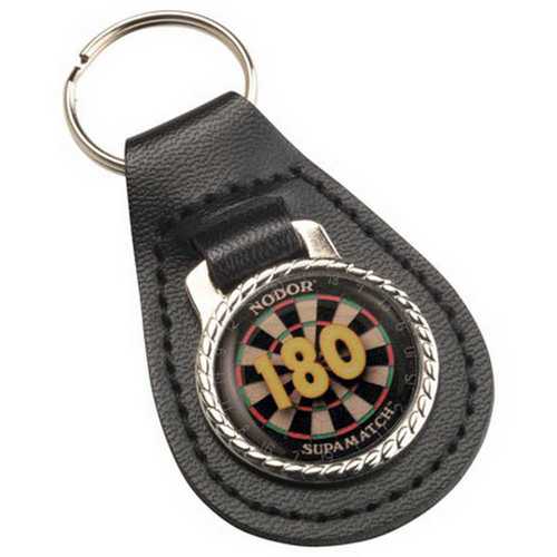 DARTS '180' BLACK LEATHER KEY FOB