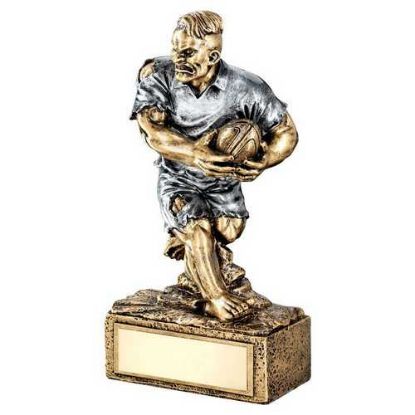 BRZ/PEW RUGBY BEAST FIGURE WITH PLATE