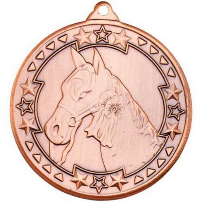 HORSE TRI STAR MEDAL BRONZE