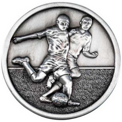 FOOTBALL PLAYERS MEDALLION ANTIQUE SILVER COLOUR