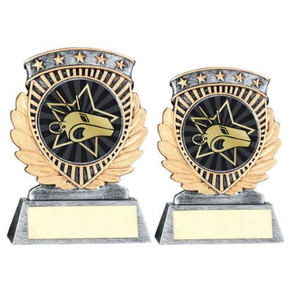PEW/GOLD 5 STAR HOLDER WITH VINYL REFEREE INSERT & PLATE