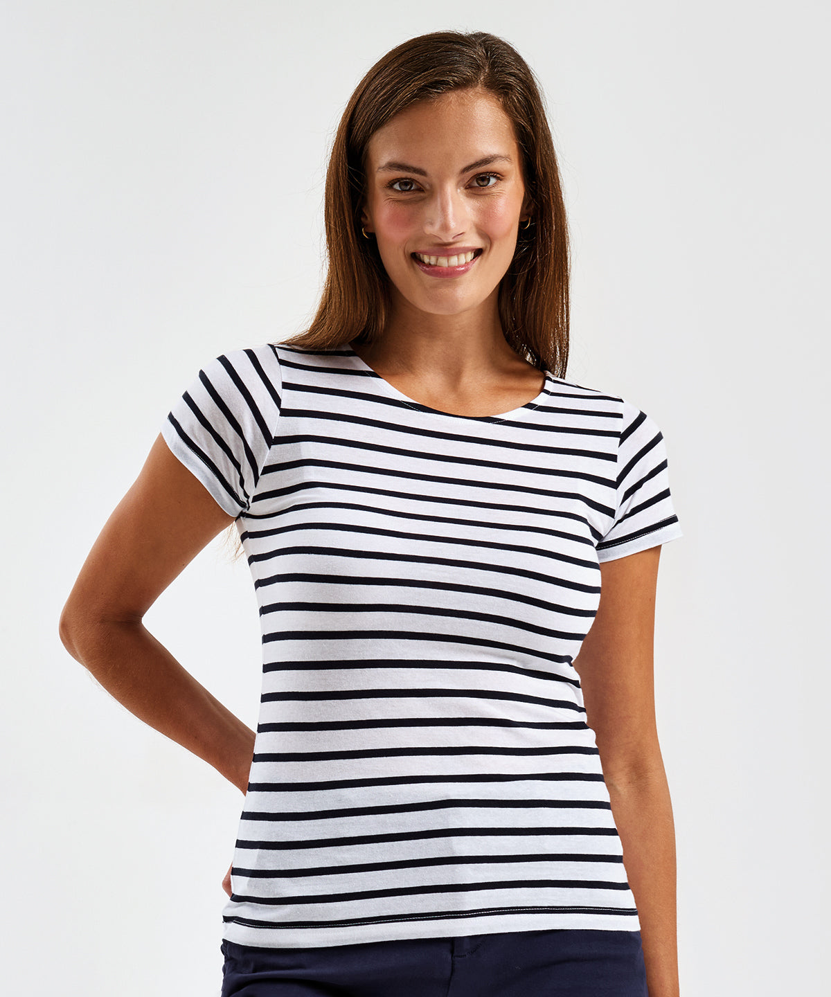 Asquith & Fox AQ073 Women's Marinière coastal short sleeve tee