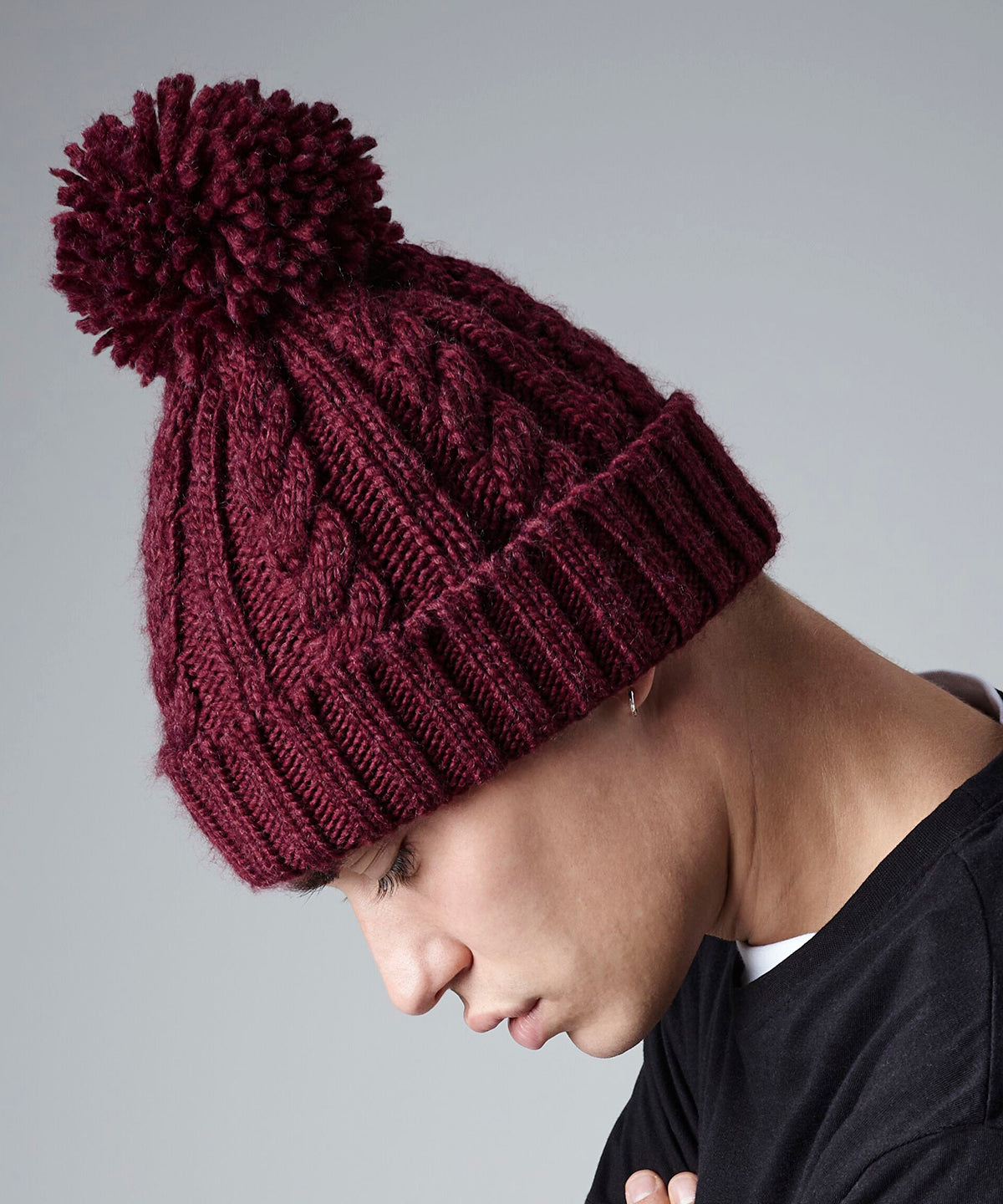 Beechfield BC480 Cable knit melange beanie