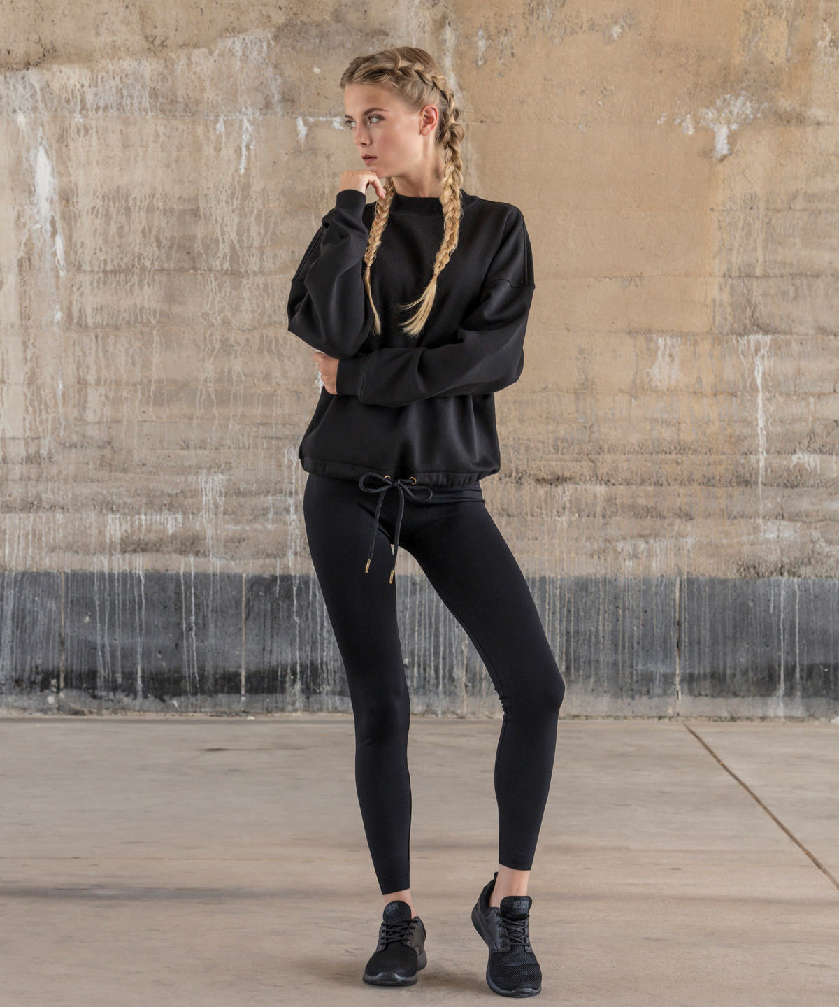 Build Your Brand BY058 Women's oversize crew neck