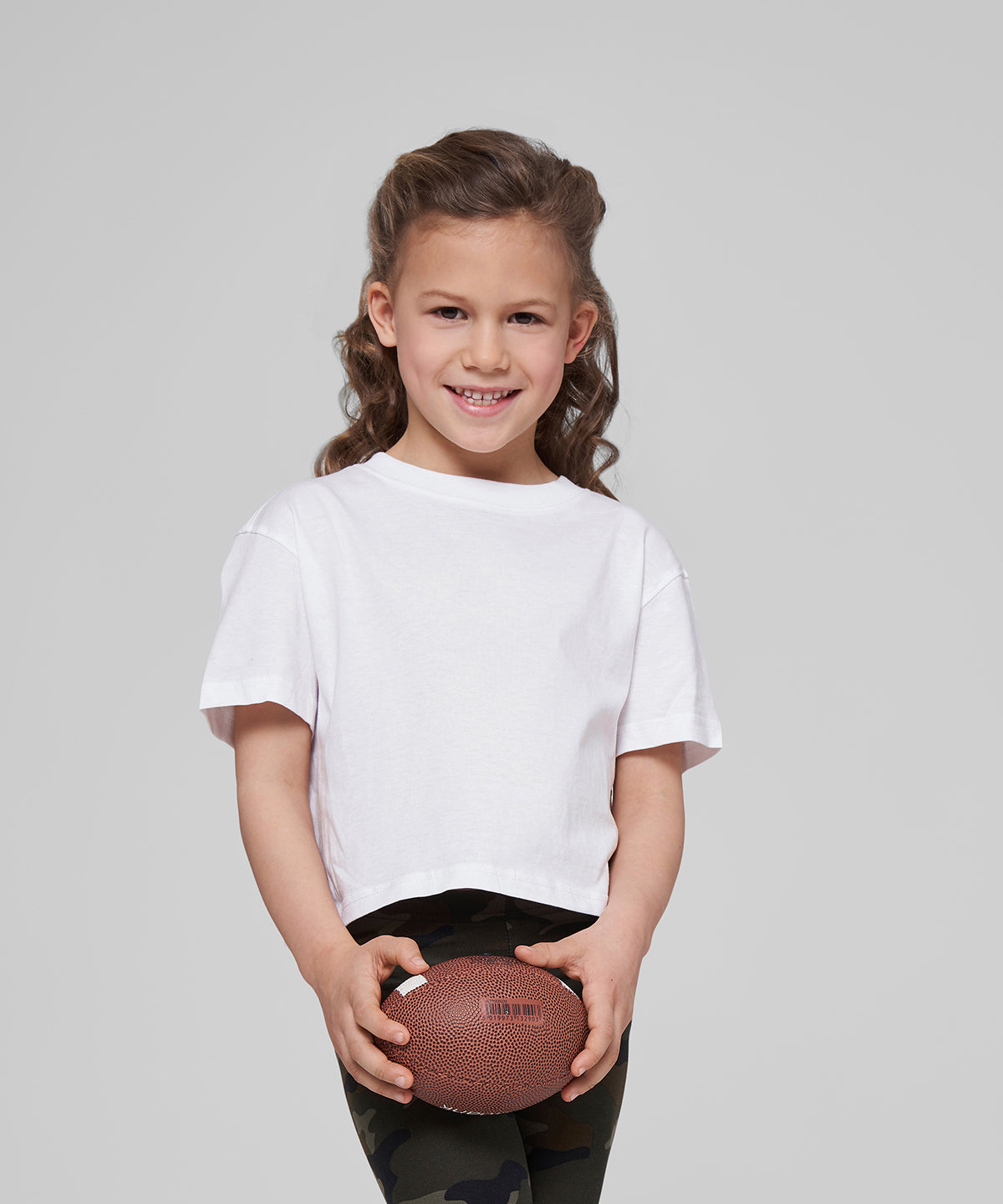 Build Your Brand BY114 Girls cropped Jersey tee
