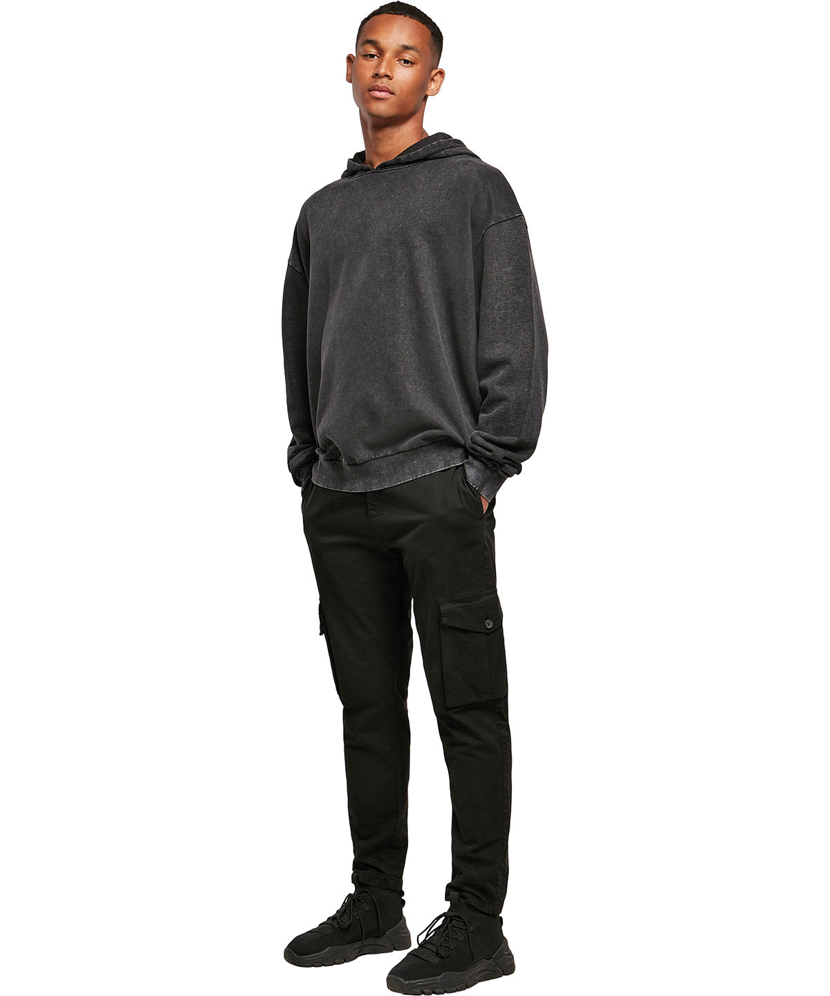 Build Your Brand BY191 Acid washed oversize hoodie