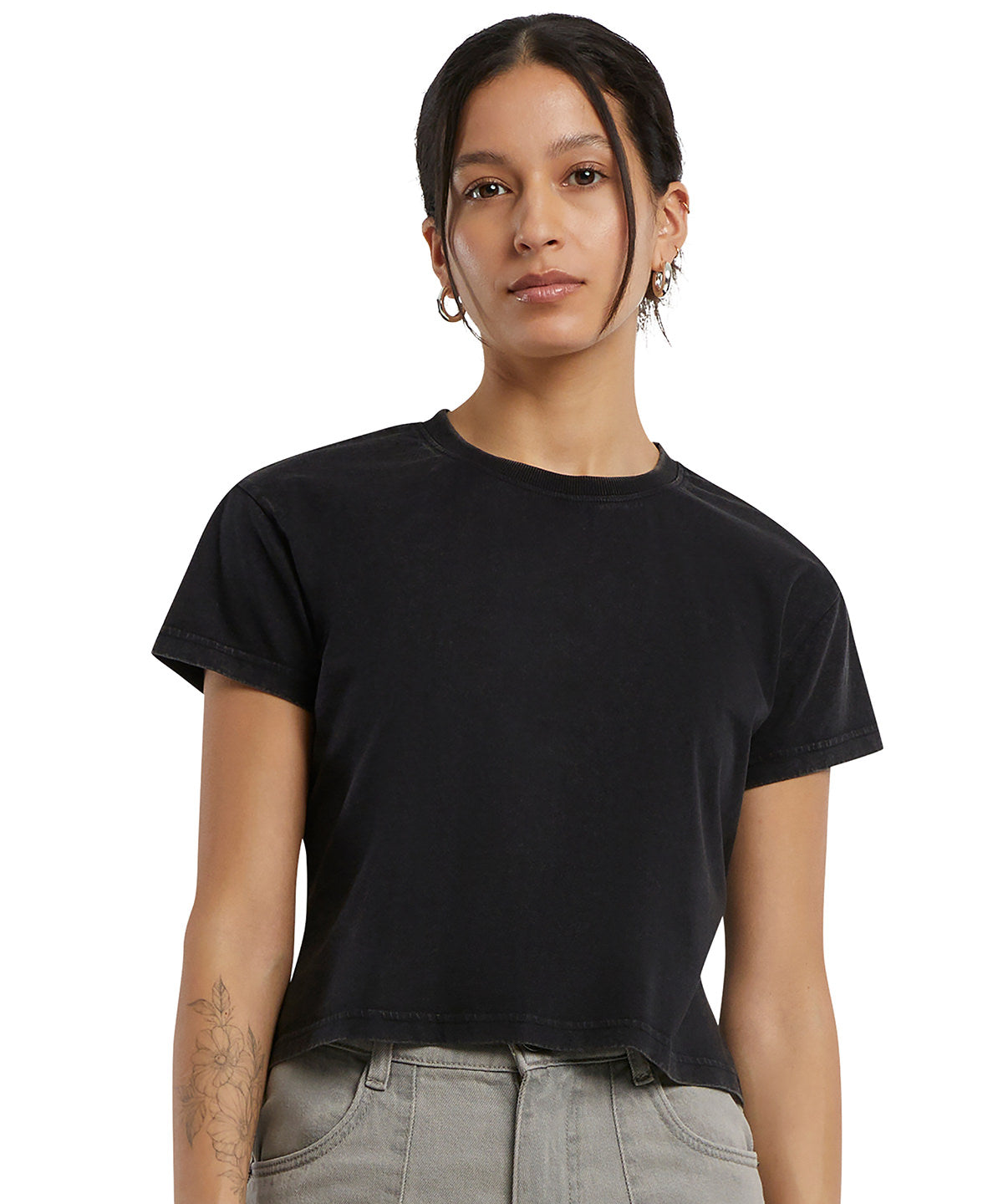 Build Your Brand BY305 Women’s vintage cropped tee