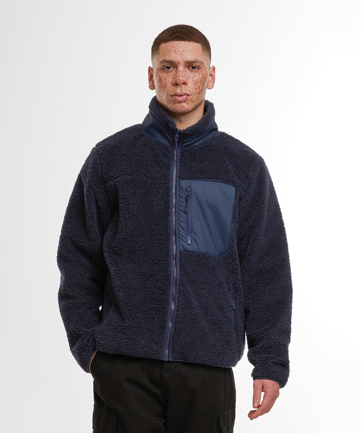 Build Your Brand BY406 Bonded sherpa jacket