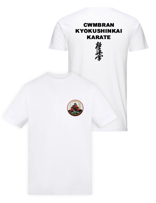Cotton T-shirt White - CWMBRAN KYOKUSHINKAI KARATE