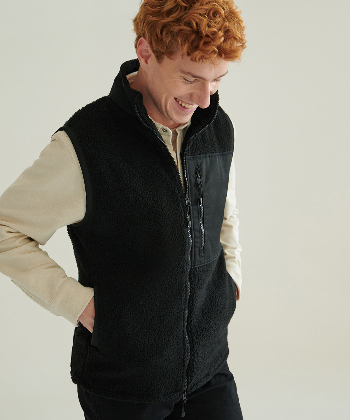 Front Row FR855 Recycled sherpa gilet
