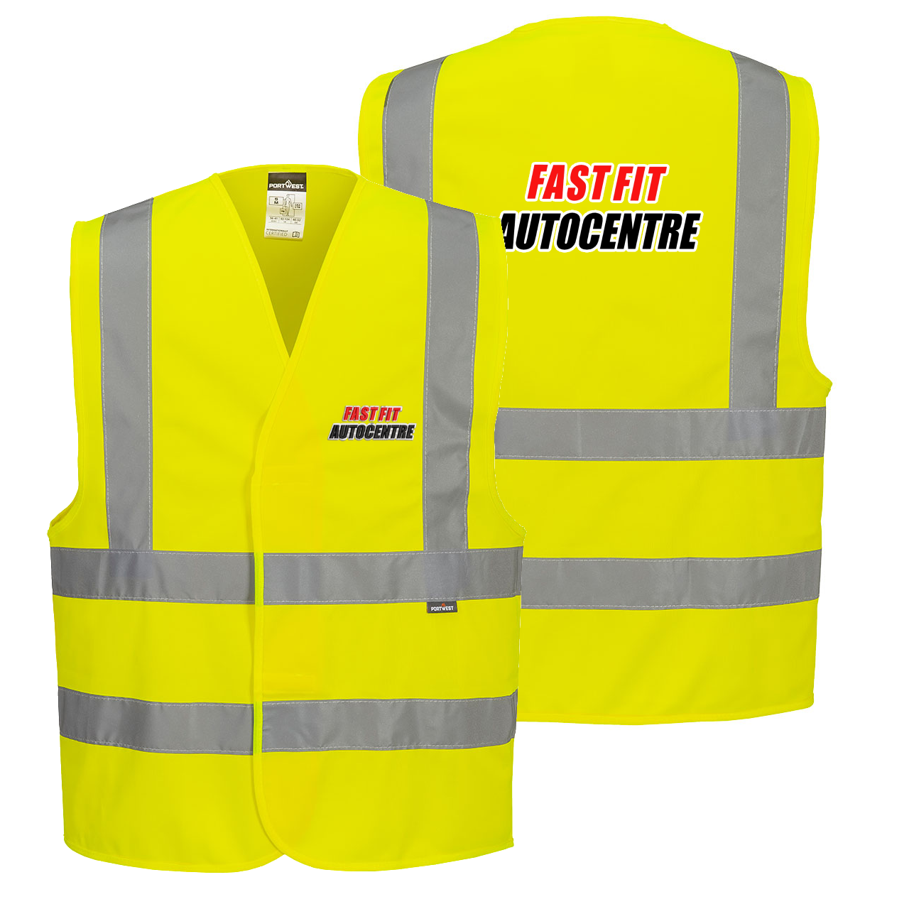 C470 - Hi-Vis Band and Brace Vest Yellow - Fast Fit