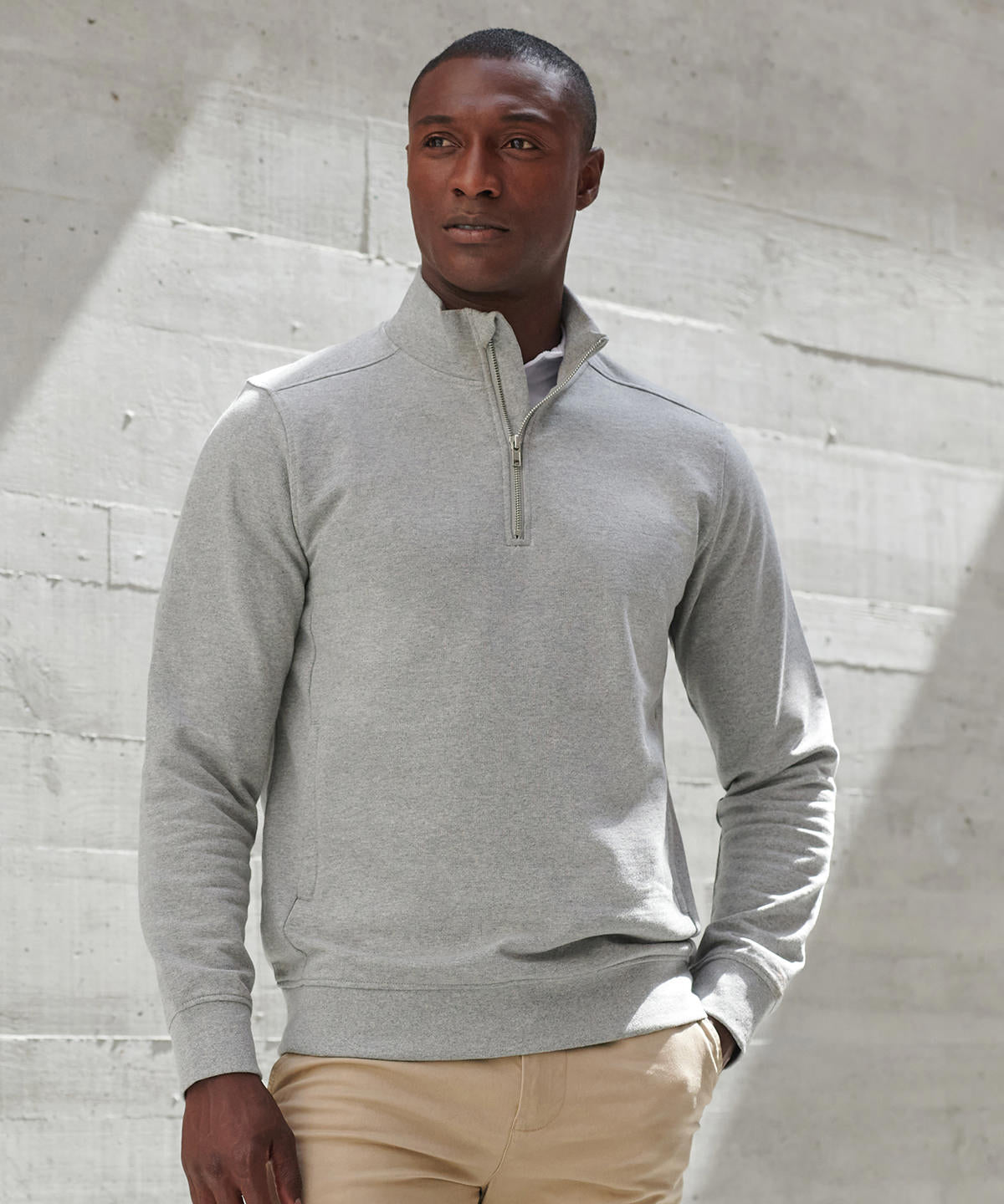 Henbury HB842 Unisex sustainable ¼-zip sweatshirt