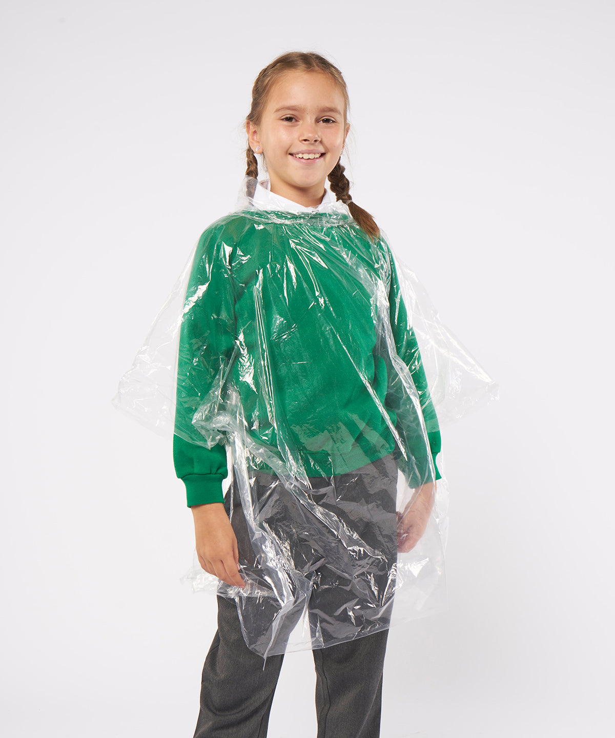 Home & Living JB03J Kids emergency hooded plastic poncho