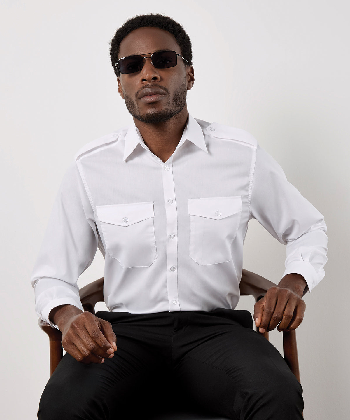Kustom Kit KK134 Pilot shirt long sleeved
