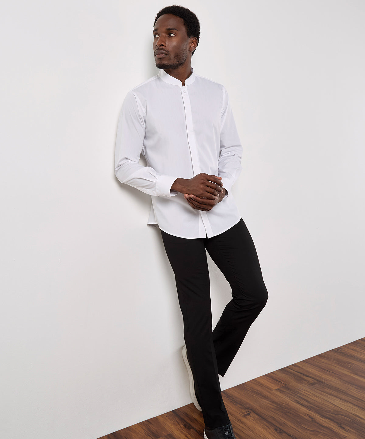 Kustom Kit KK161 Mandarin collar shirt long-sleeved (tailored fit)