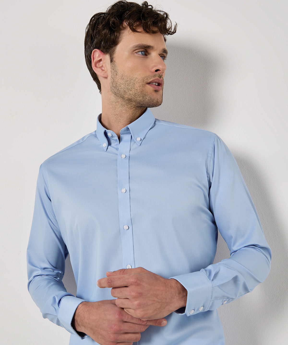 Kustom Kit KK182 Stretch Oxford shirt long-sleeved (slim fit)