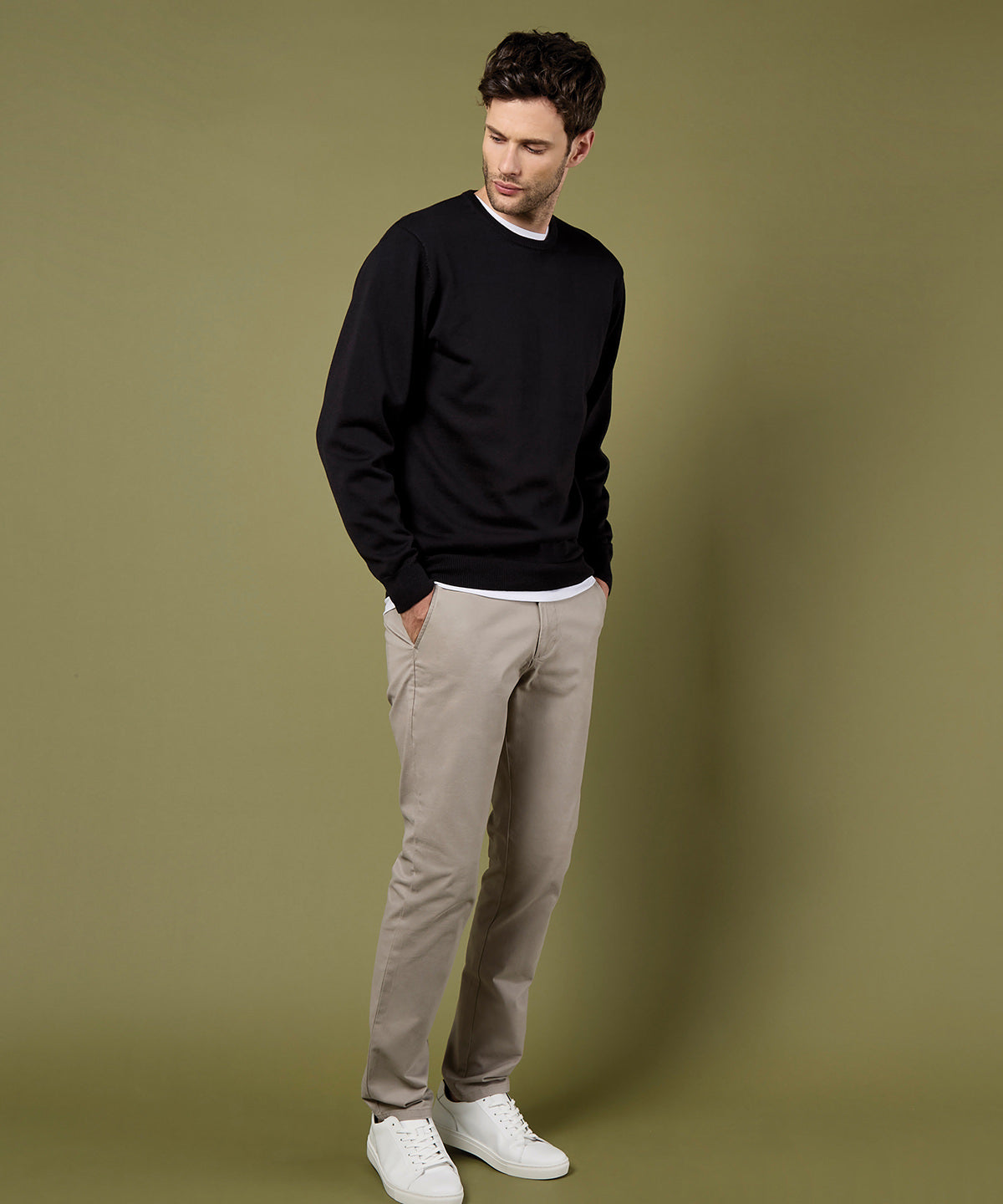 Kustom Kit KK253 Regular fit Arundel crew neck sweater