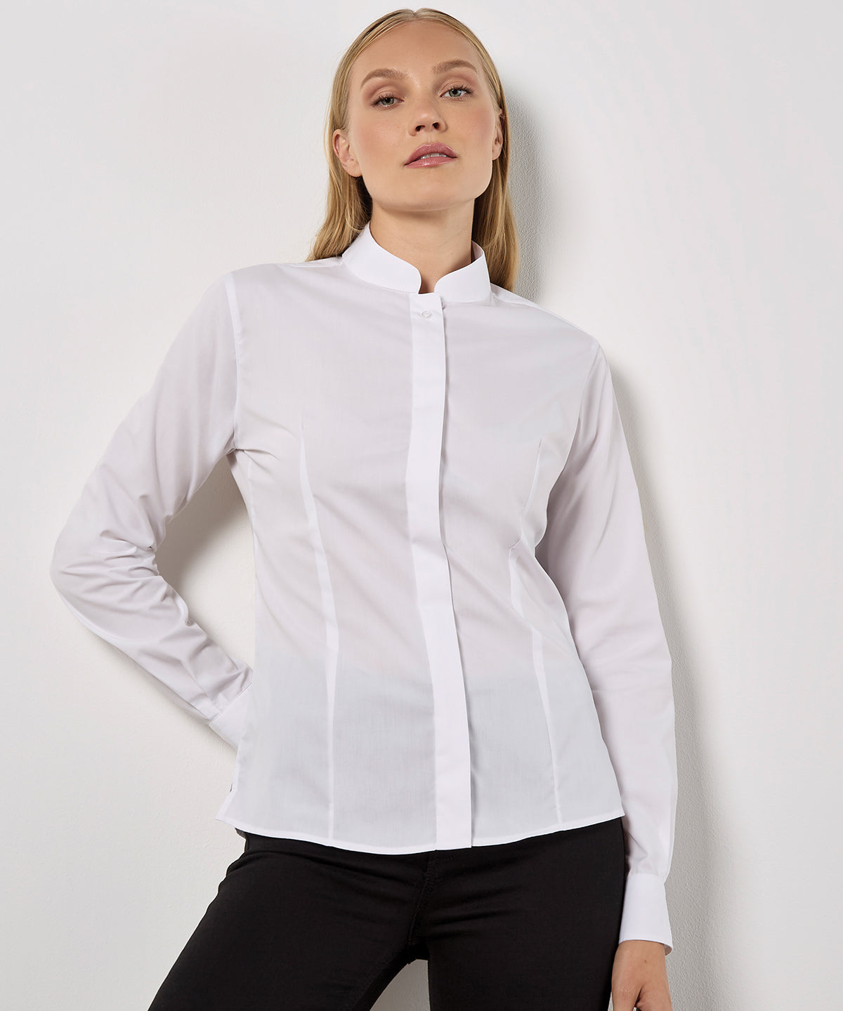 Kustom Kit KK261 Women's mandarin collar shirt long-sleeved (tailored fit)