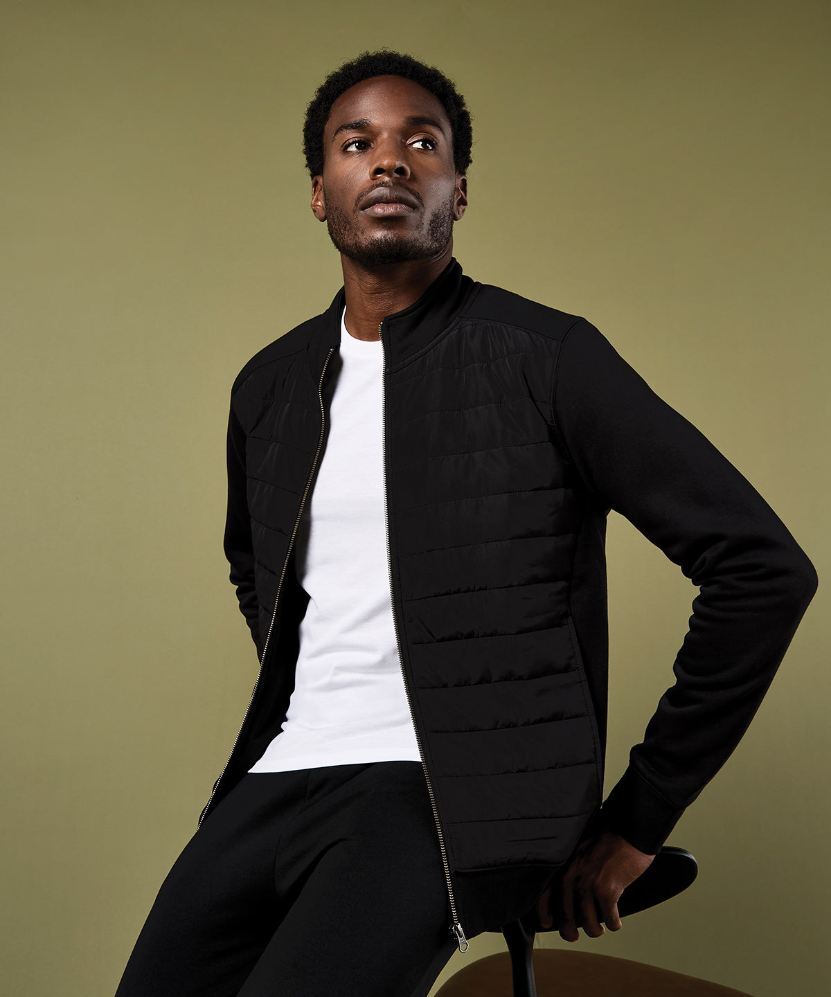 Kustom Kit KK331 Regular fit quilted full-zip sweatshirt