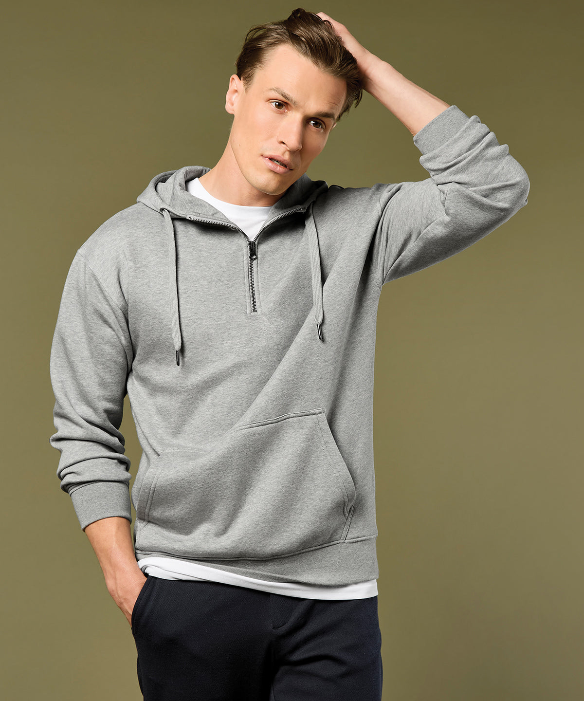 Kustom Kit KK336 Regular fit 1/4 zip hoodie