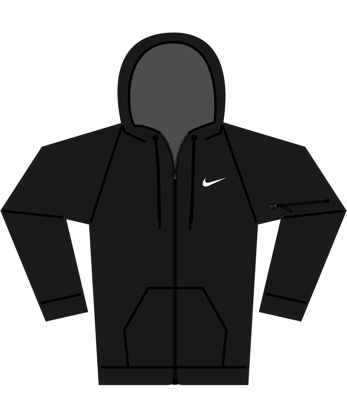 Nike NK389 Nike men’s full-zip fitness hoodie