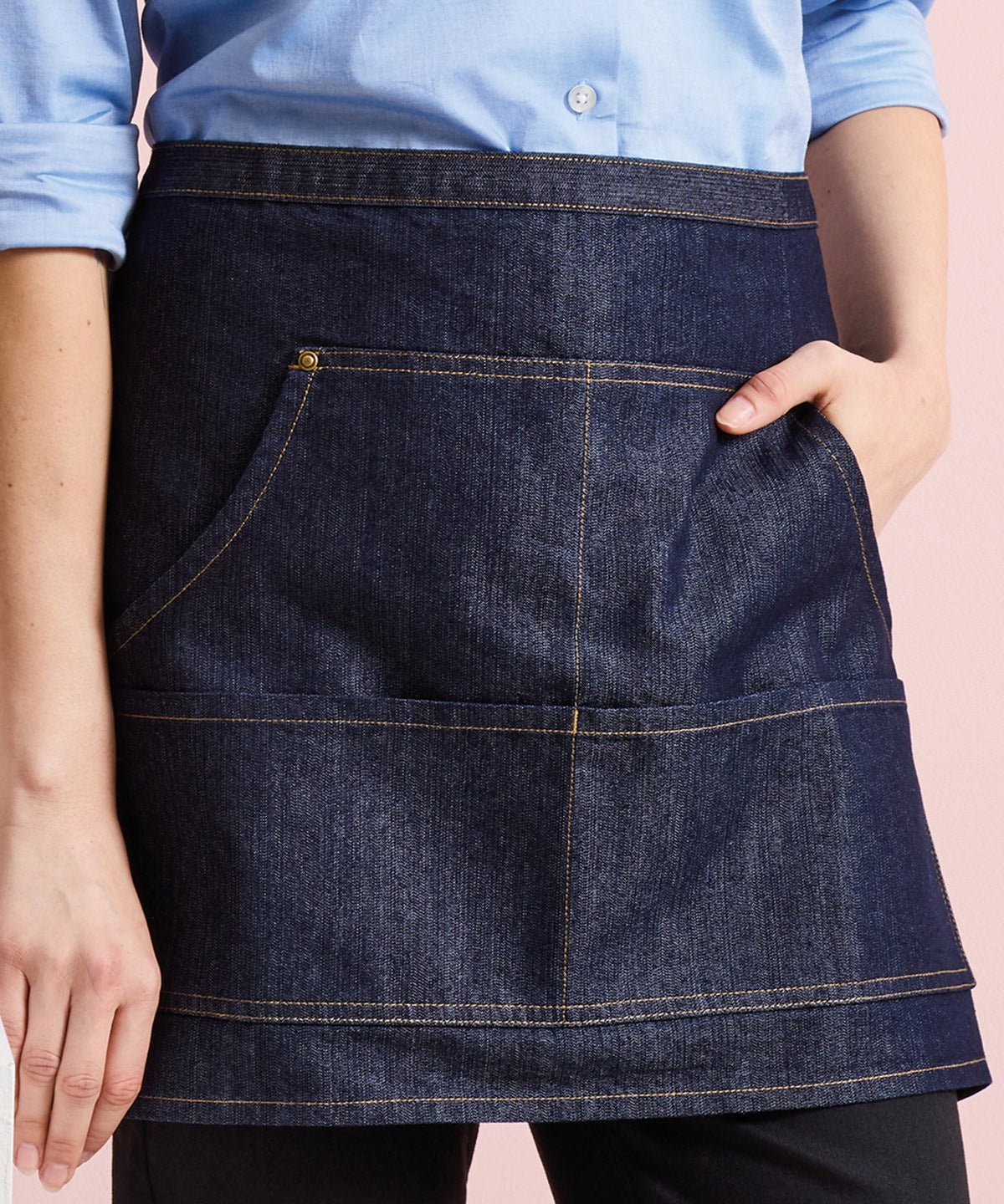 Premier PR125 Jeans stitch denim waist apron