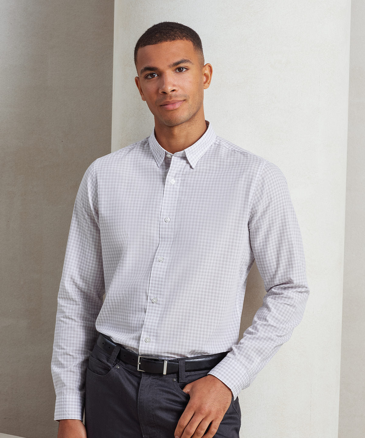 Premier PR252 Maxton check long sleeve shirt