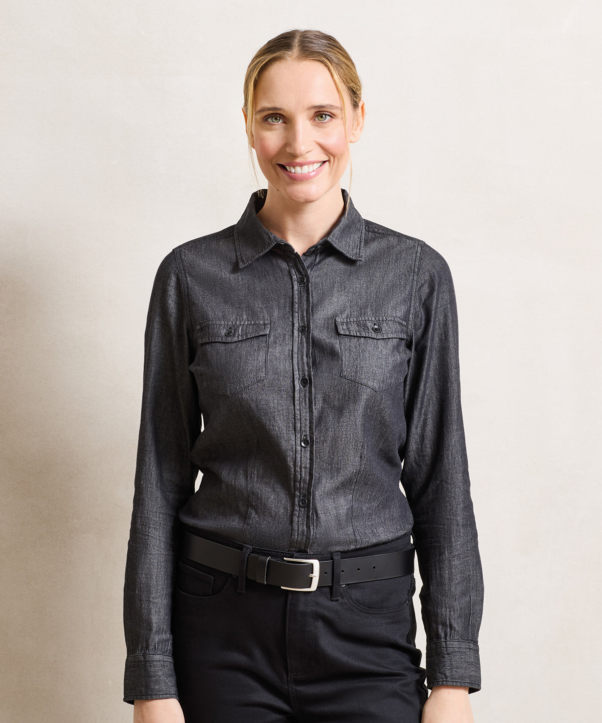 Premier PR322 Women's jeans stitch denim shirt