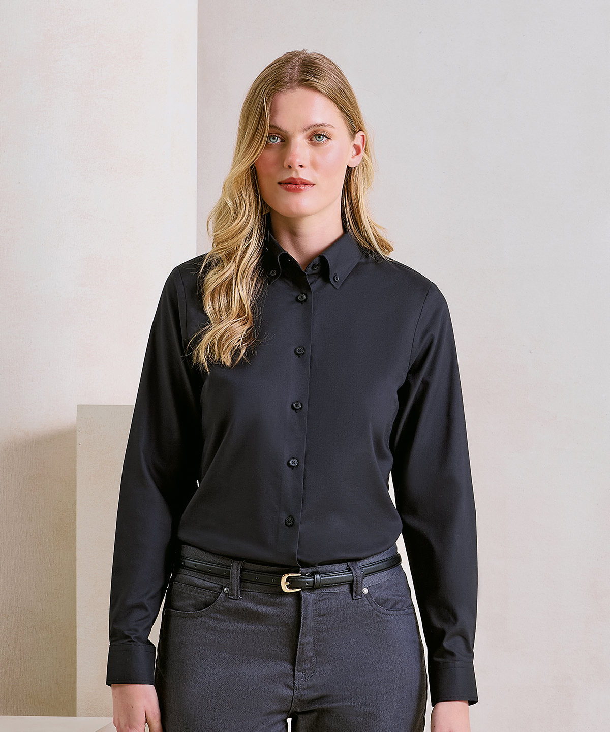 Premier PR384 Women’s ‘Supreme’ Oxford long sleeve shirt