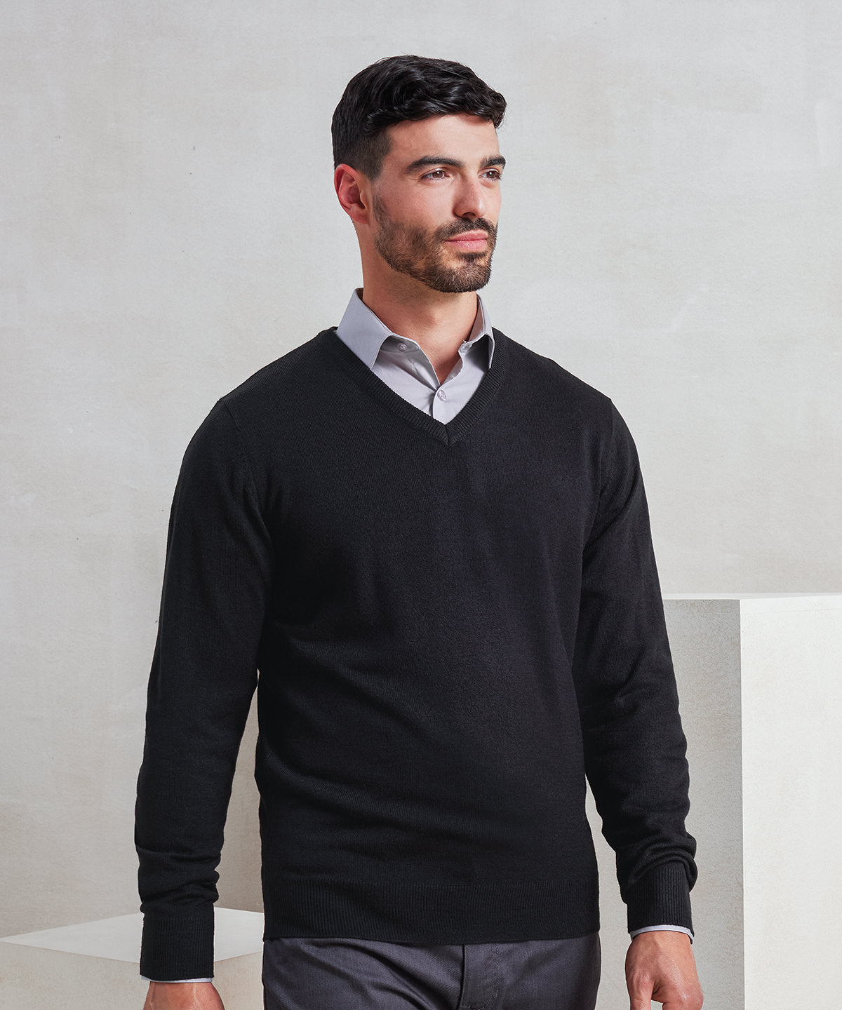 Premier PR400 'Essential' acrylic v-neck sweater