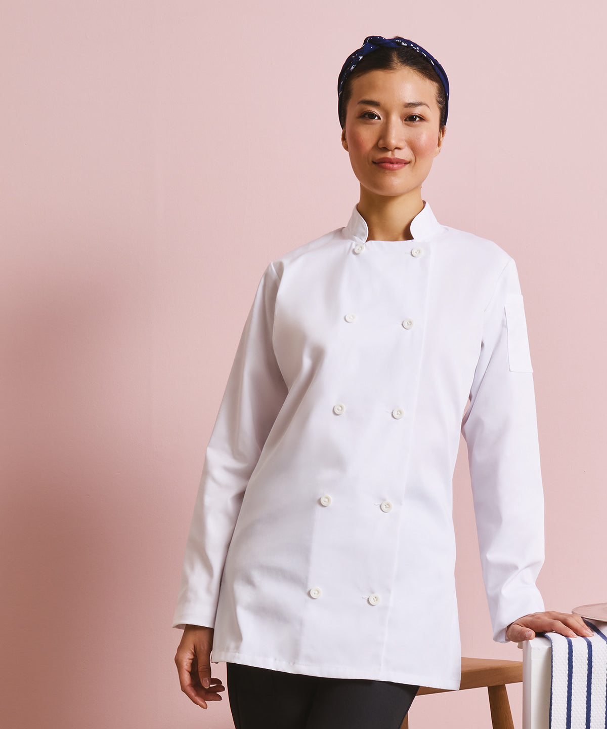 Premier PR671 Women's long sleeve chef's jacket