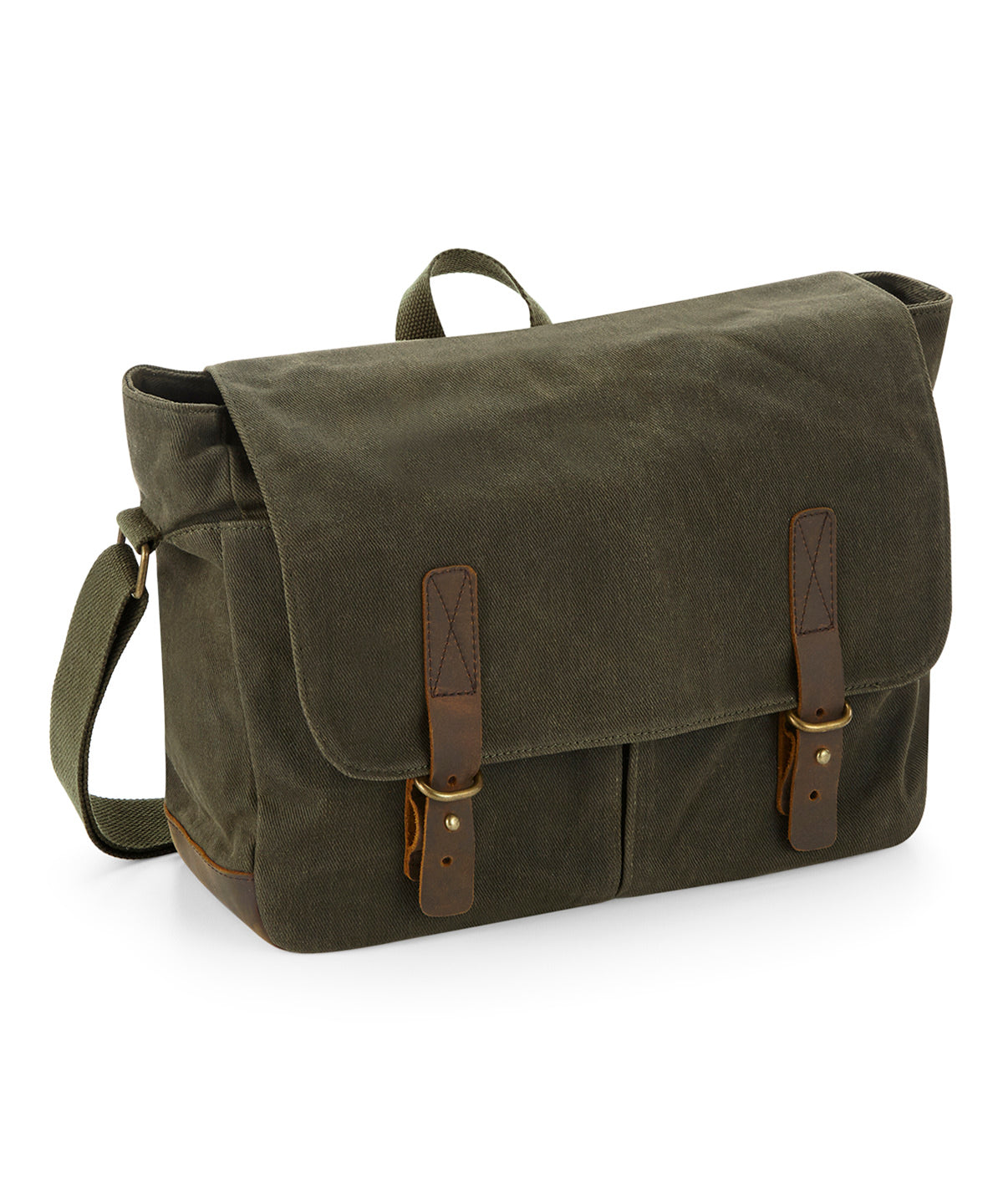 Quadra QD653 Heritage waxed canvas messenger