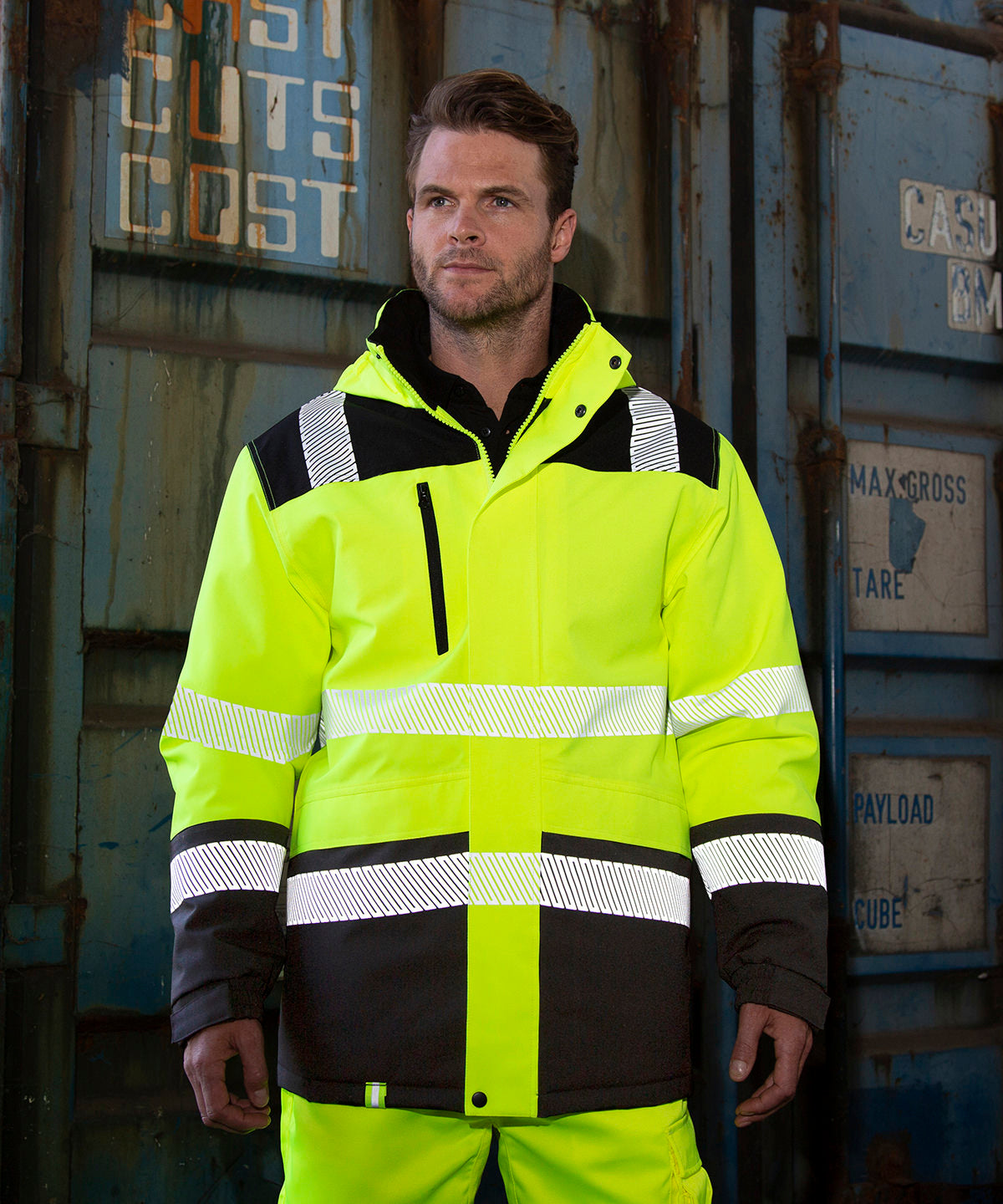 Result Safeguard R475X Printable softshell safety coat