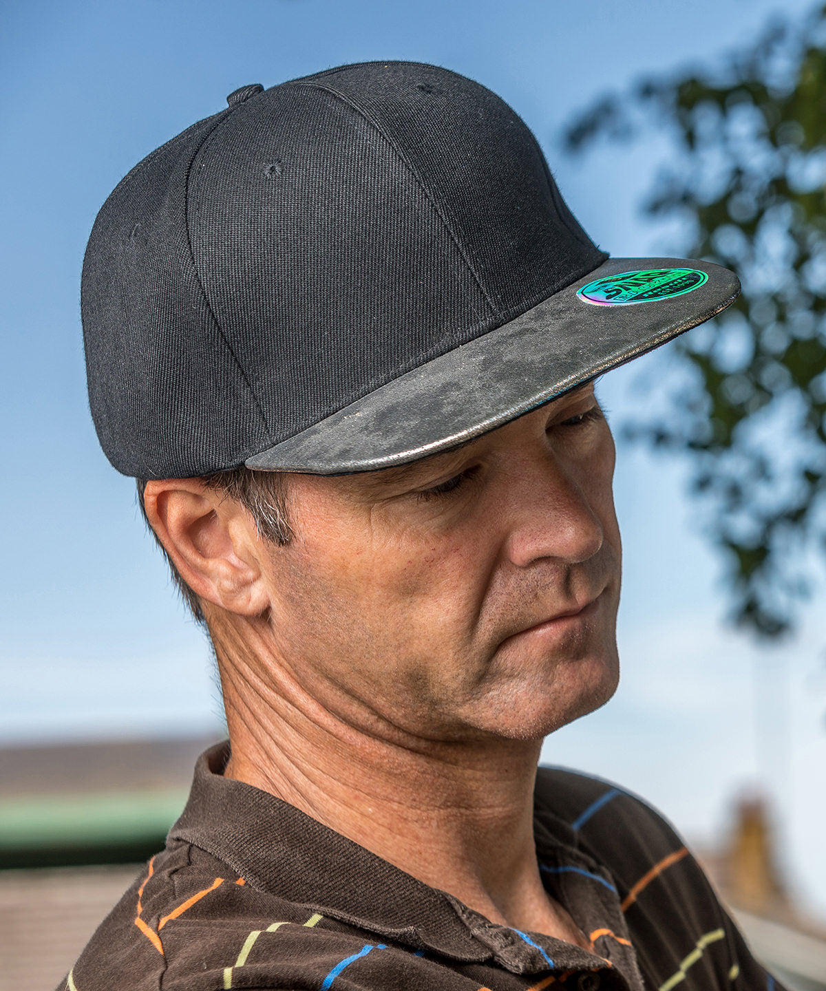 Result Headwear RC87X Bronx glitter flat peak snapback cap