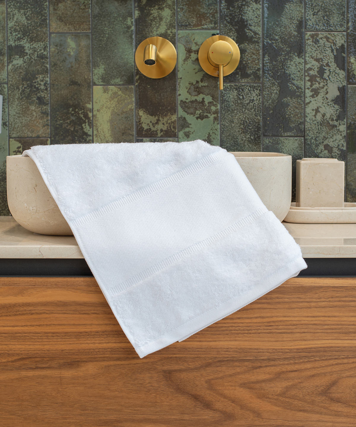 Towel City TC503 Organic hand towel with printable border