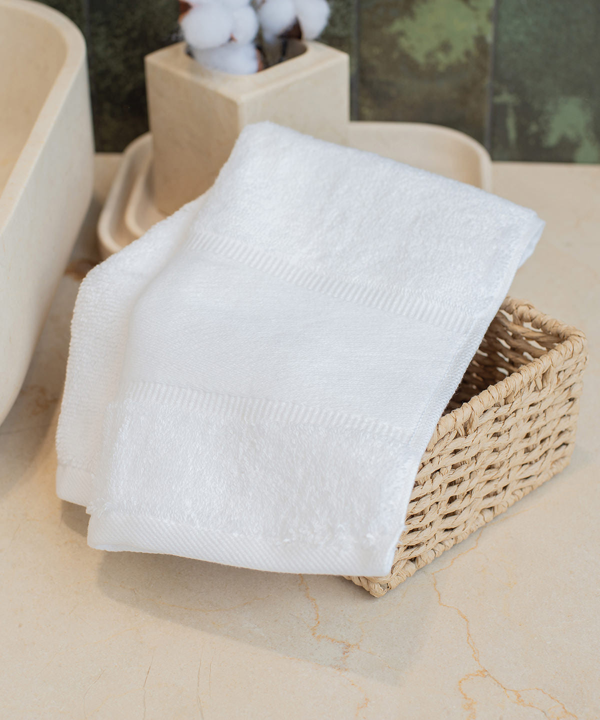 Towel City TC505 Organic guest towel with printable border