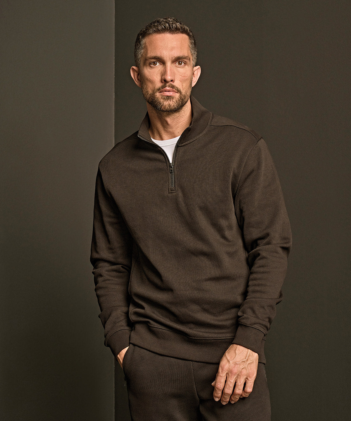 Tee Jays TJ058 Ribbed interlock half-zip (5506)