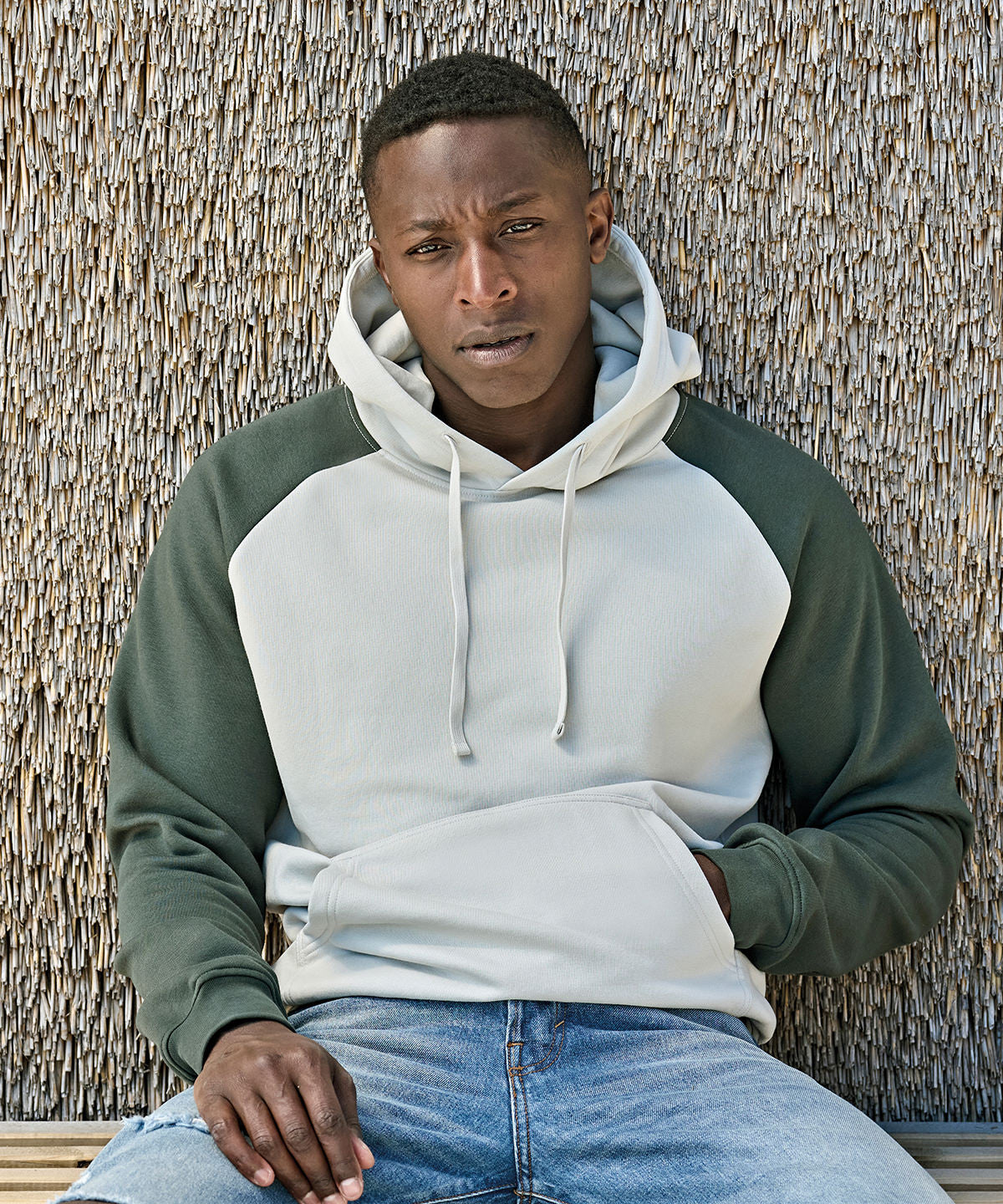 Tee Jays TJ123 UNLABELED two-tone hooded sweatshirt (5156)