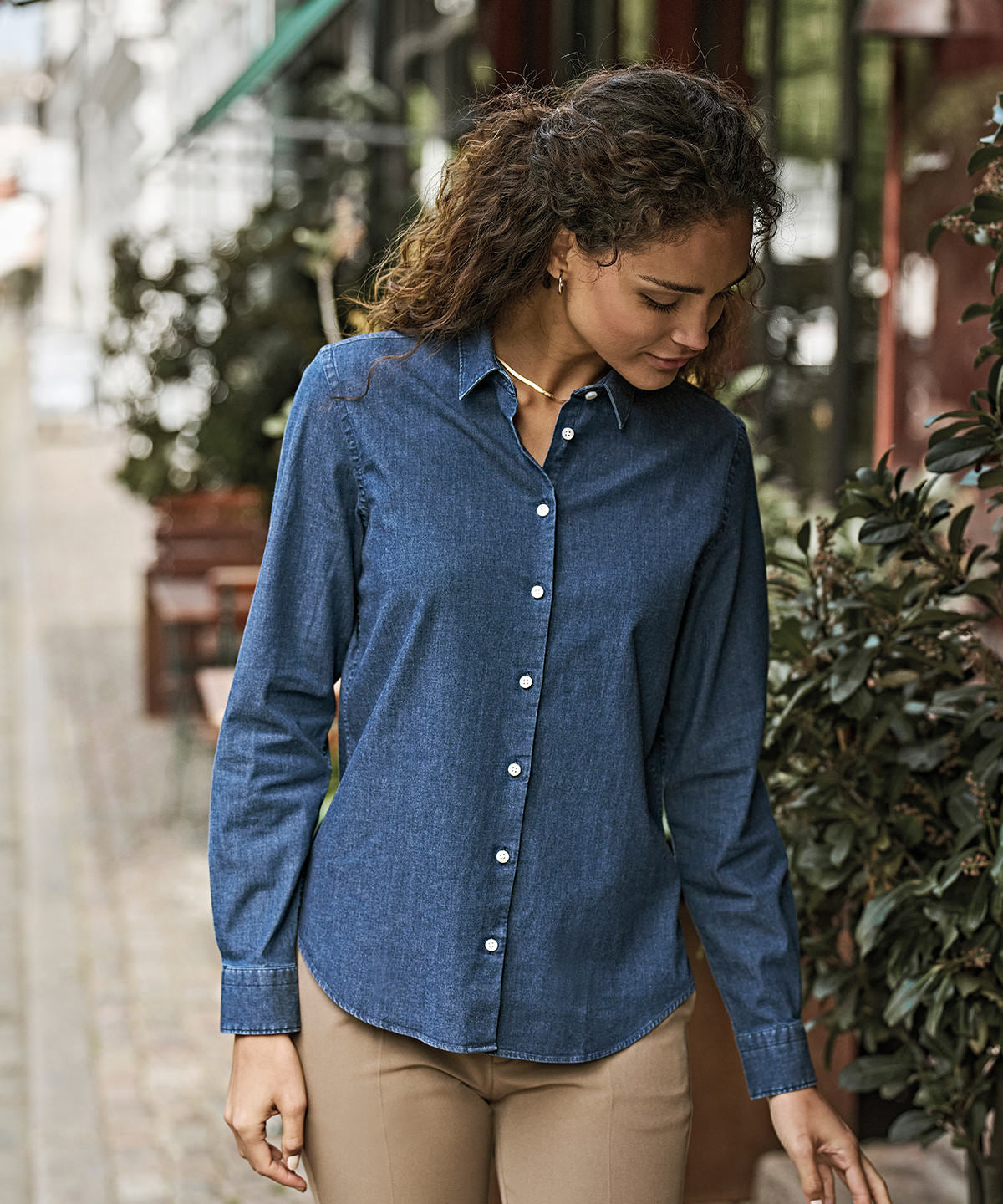 Tee Jays TJ130 Women’s denim shirt (4005)