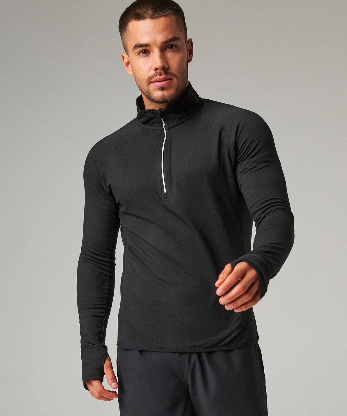 Tombo TL562 Long-sleeved ¼ zip top