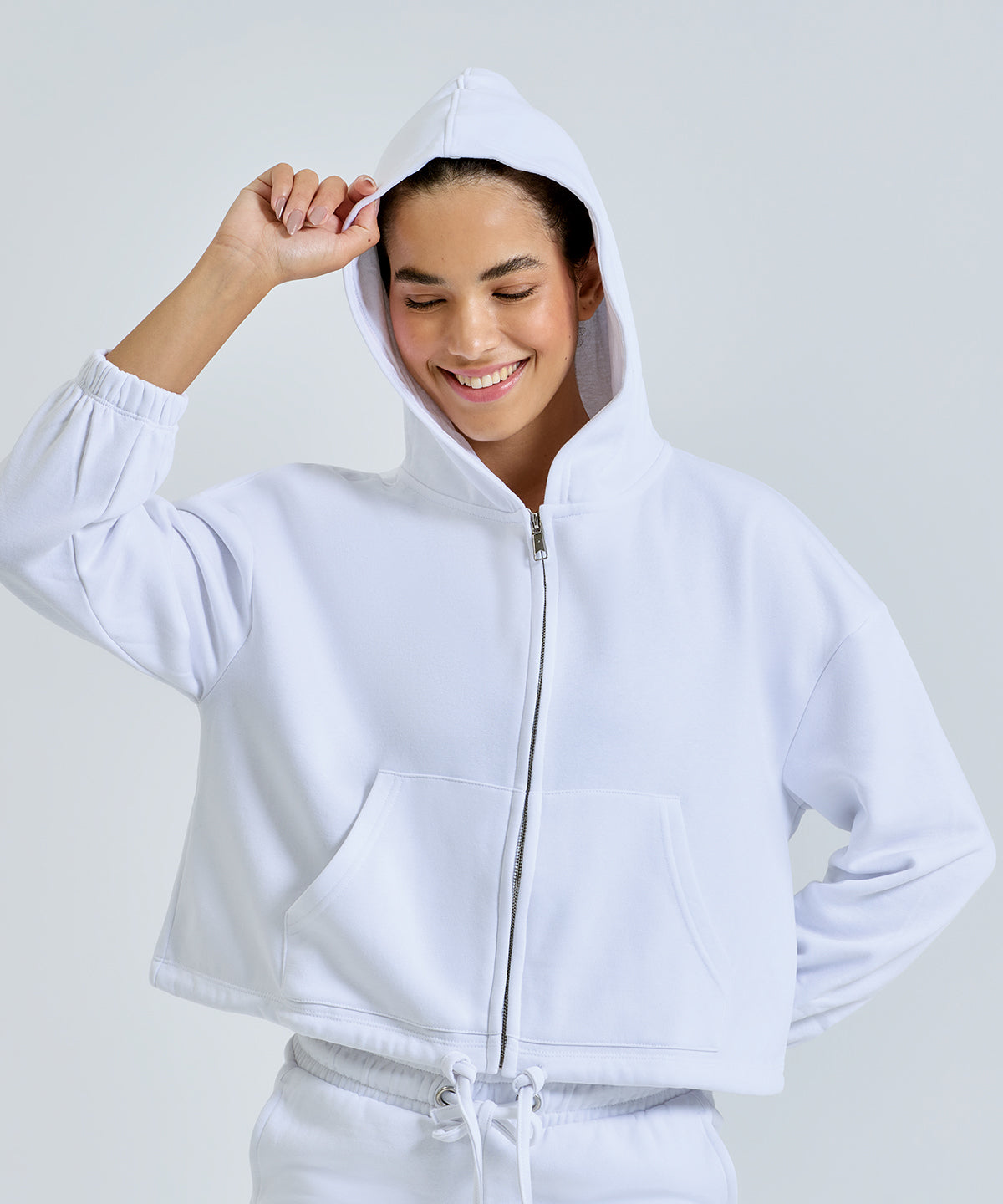 TriDri® TR601 Women's TriDri® recycled cropped oversize full-zip hoodie
