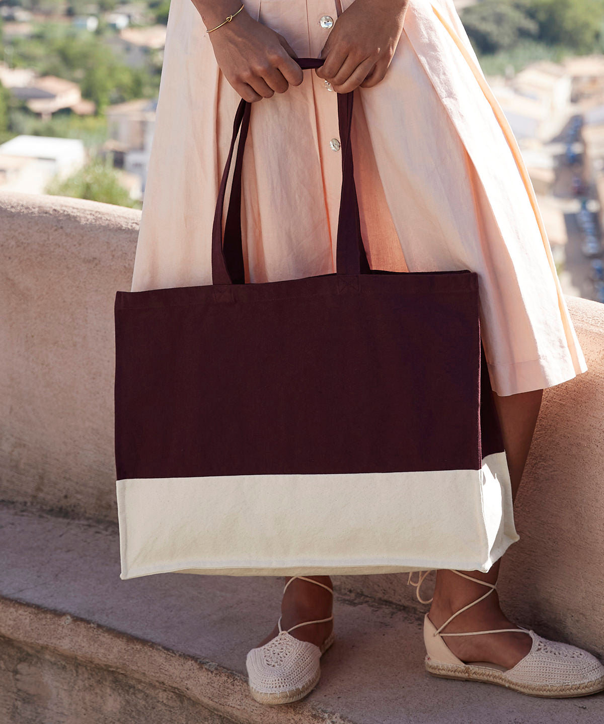 Westford Mill WM858 EarthAware® organic contrast shopper
