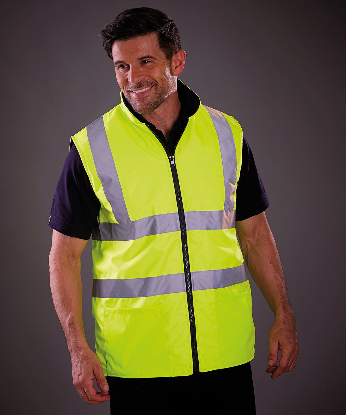 Yoko YK041 Hi-vis reversible fleece bodywarmer (HV008F)