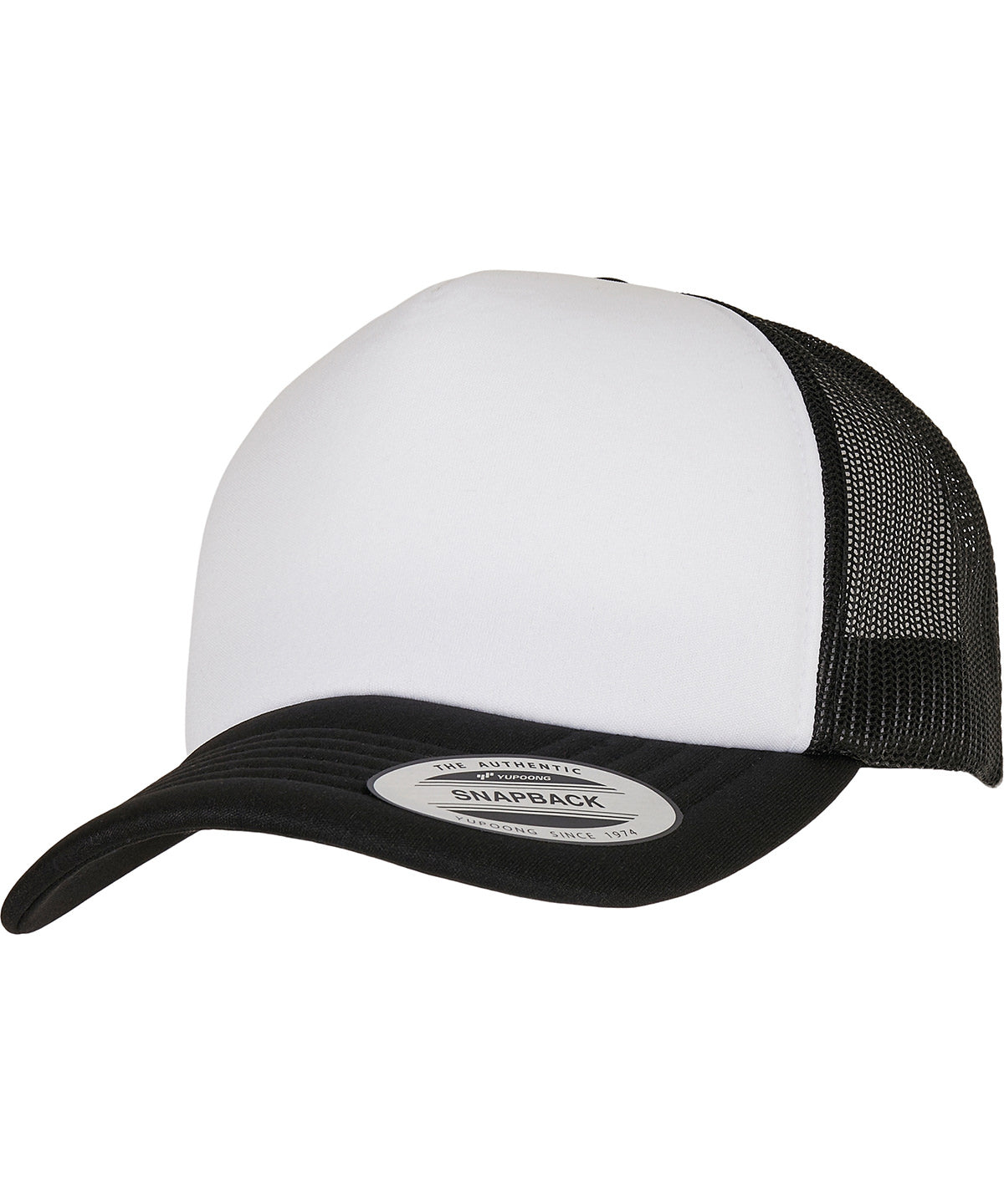 Flexfit by Yupoong YP227 YP Classics® curved foam trucker cap – white front (6320W)