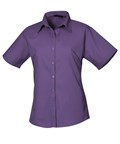 Load image into Gallery viewer, Women's short sleeve poplin blouse