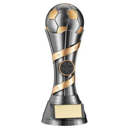GUNMETAL GREY/GOLD FILLED PLASTIC FOOTBALL COLUMN WITH PLATE