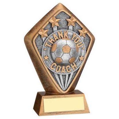 BRZ/GOLD DIAMOND HOLDER WITH THANK YOU COACH DISC AND PLATE
