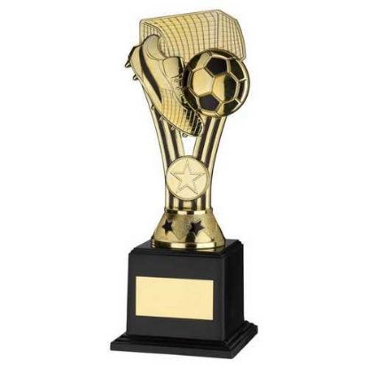 GOLD/BLACK PLASTIC WEMBLEY FIGURE ON FILLED BASE