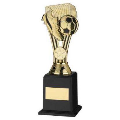 GOLD/BLACK PLASTIC WEMBLEY FIGURE ON FILLED BASE